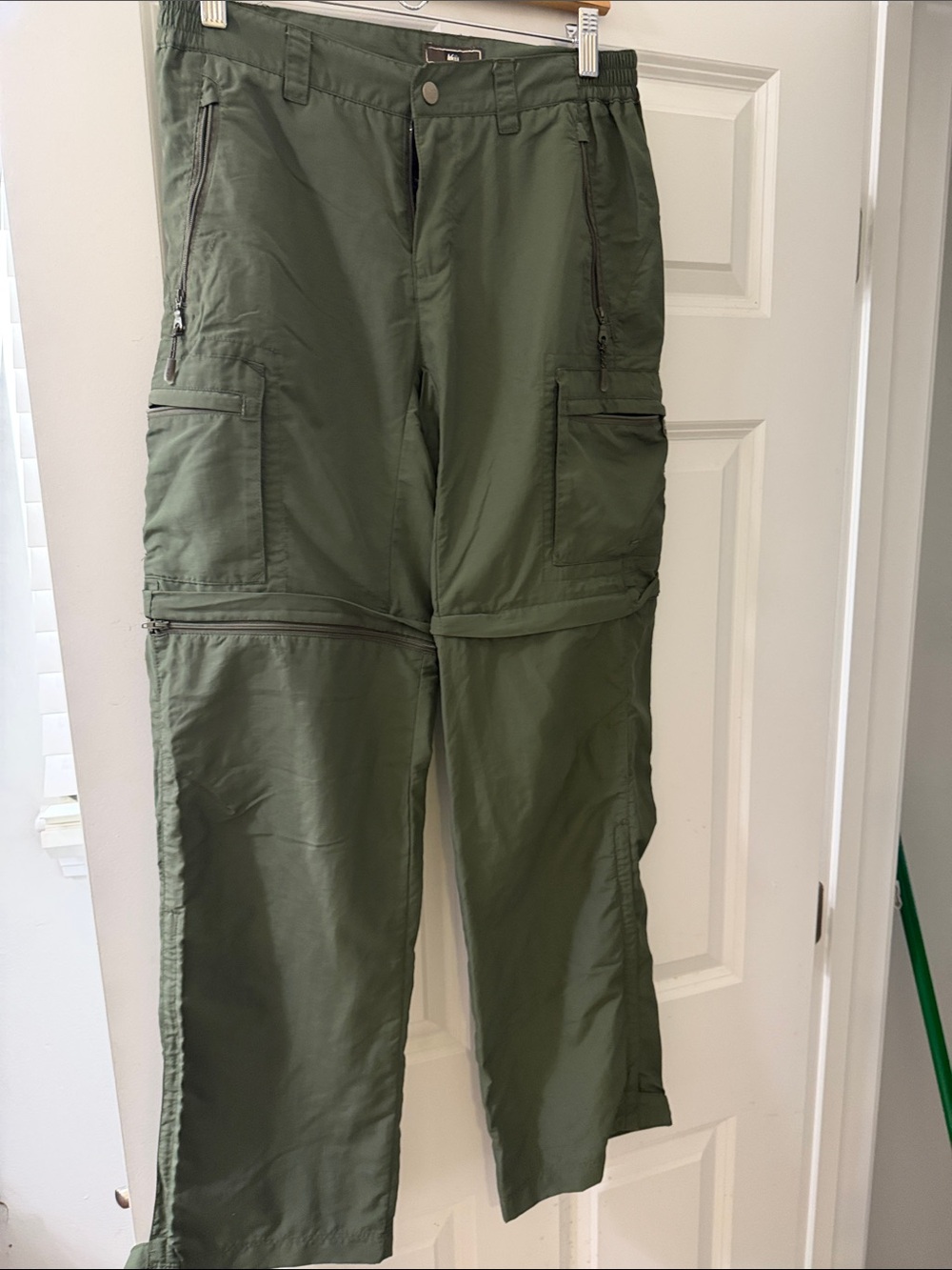 REI Men's Olive Zip-Off Cargo Pants
